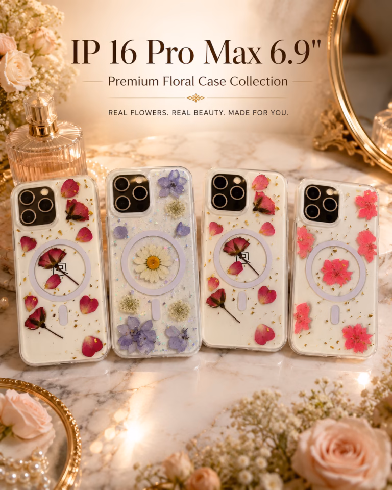 iPhone 16 Pro Max Handyhülle Blumenmuster