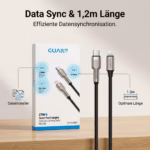 GUARD Type-C to Lightning Cable PD27W (1200mm, Nylon Braided, 27W Super Fast Charging, Data Sync) - Image 5