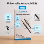 GUARD Audio Kabel Typ-C auf 3.5mm Stecker (1200mm, Nylon geflochten, Vergoldete Kontakte, Plug & Play) - Image 6