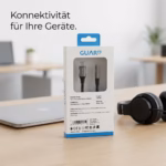 GUARD Audio Adapter Typ-C auf 3.5mm Klinkenbuchse (150mm, Nylon geflochten, Metalgehäuse, Plug & Play) - Image 2